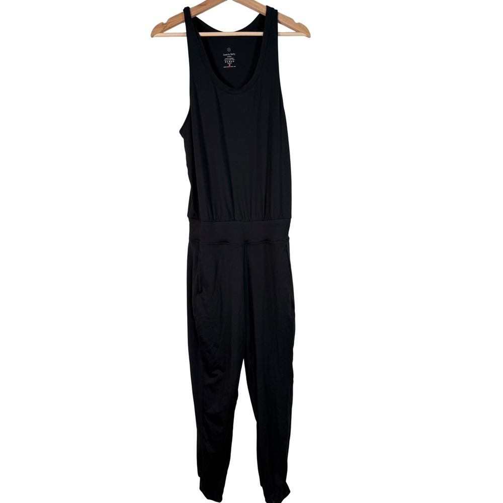 Sweaty Betty Black‎ Tank Jumpsuit Jogger Style Comfort Athleisure Size S
